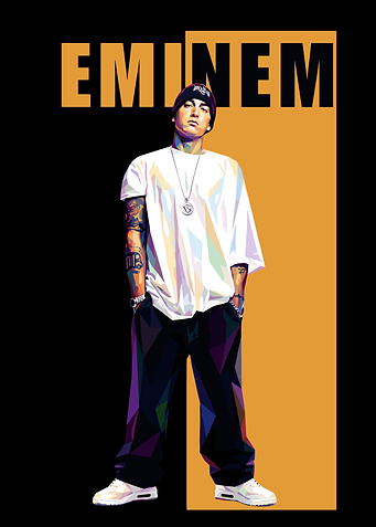 Eminem Low Poly Art Poster
