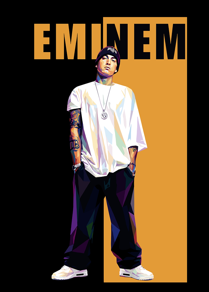 Eminem Low Poly Art Poster