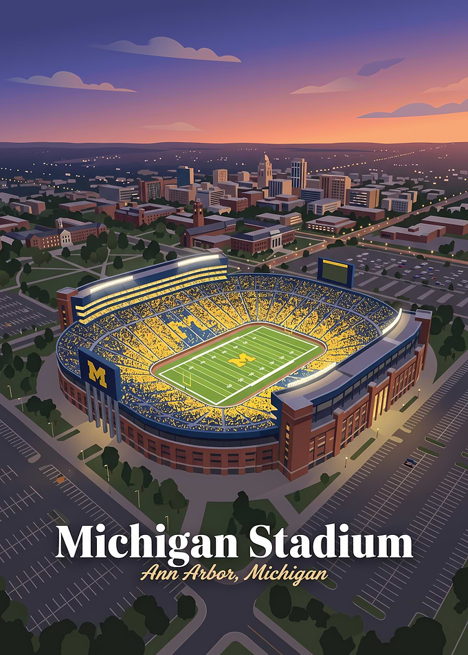 Michigan Stadium Ann Arbor Poster