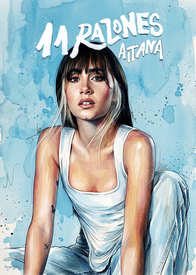 Aitana 11 Razones Album Art Illustration