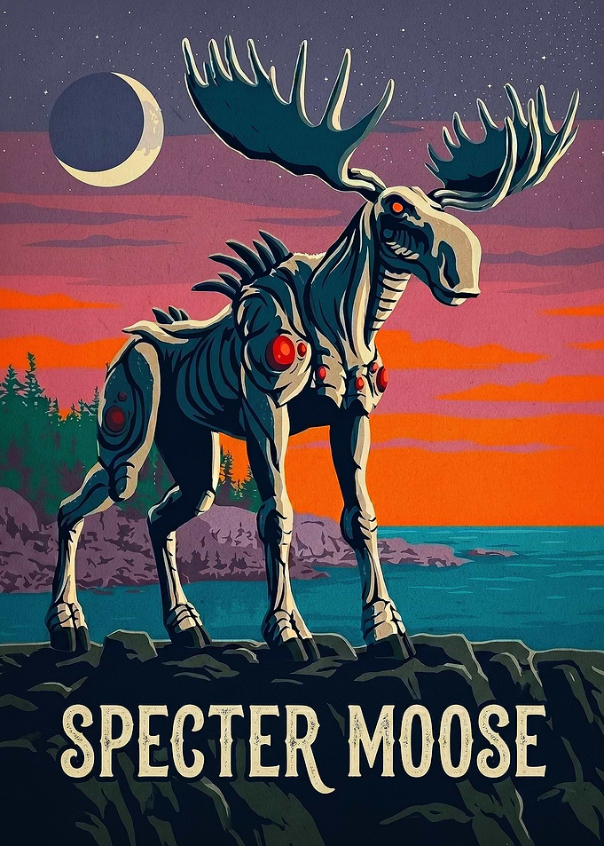 Specter Moose Retro Poster