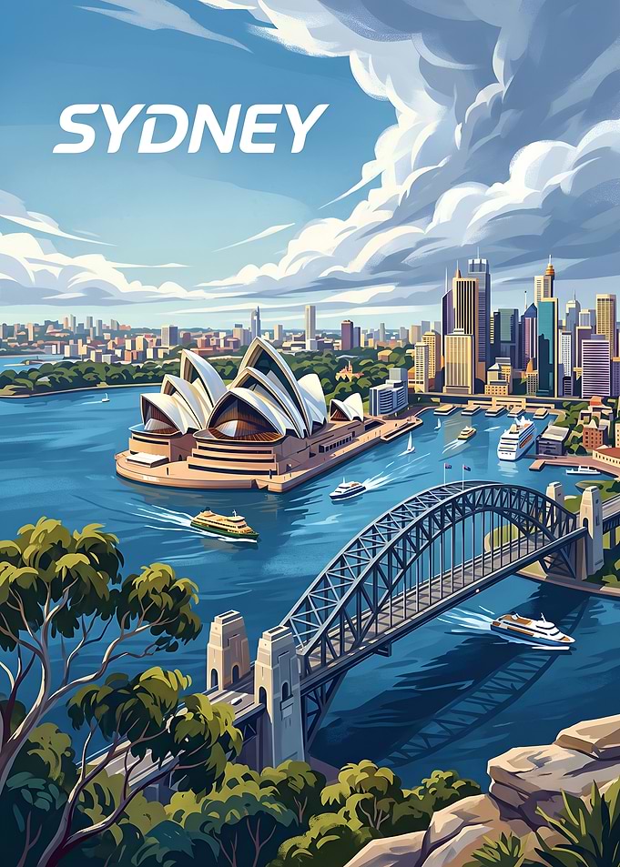 Sydney Harbour View with Iconic Opera House