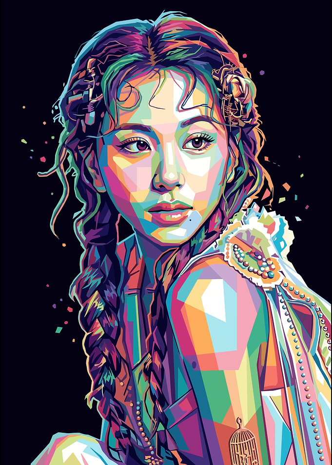 Chaeyoung TWICE Pop Art Portrait
