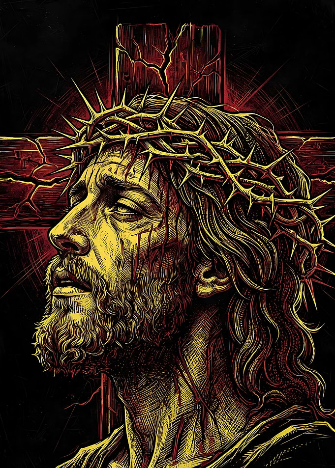 Jesus Christ Crown of Thorns Portrait