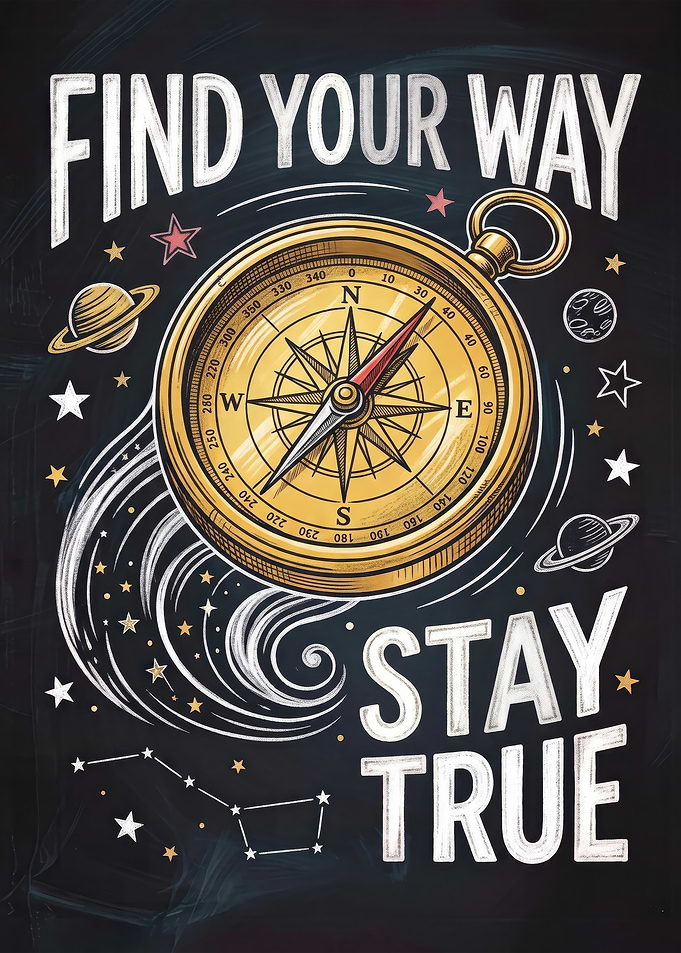 Find Your Way Stay True Motivational poster
