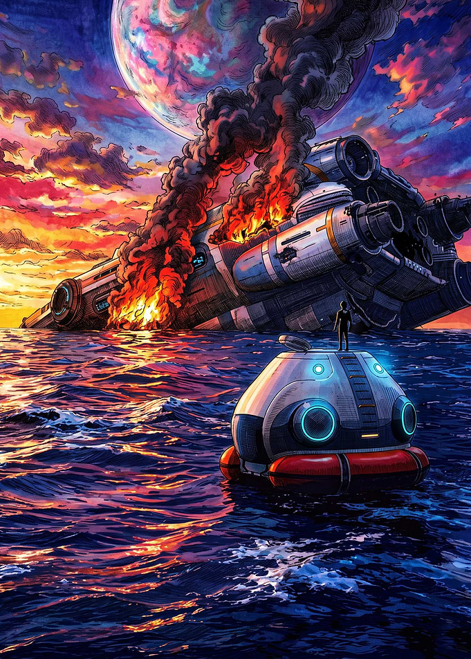 Subnautica Escape Pod and Crashed Ship