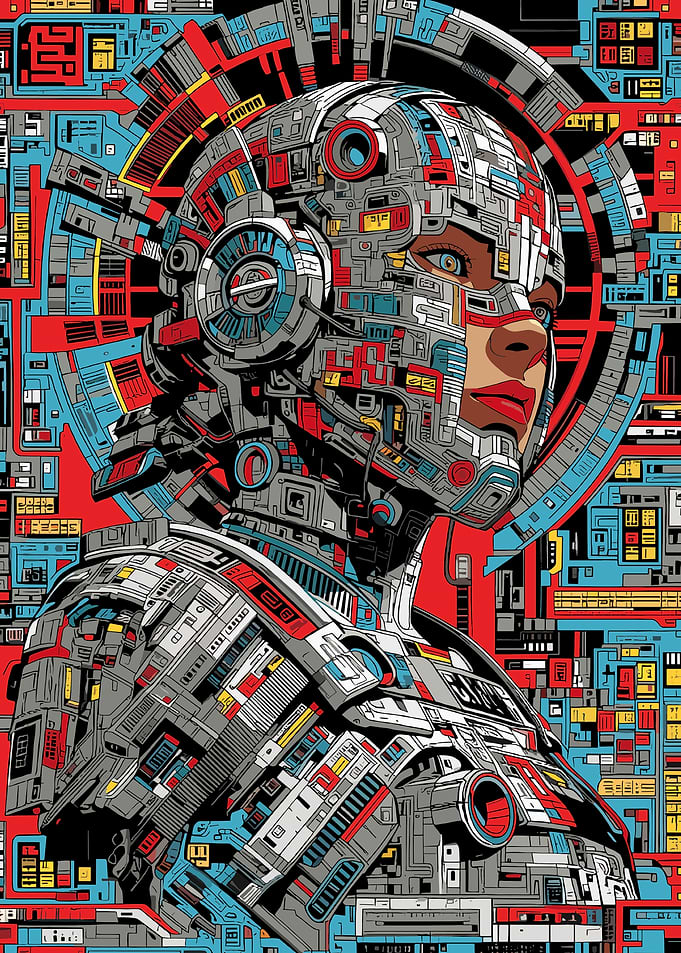 Cybernetic Android Portrait