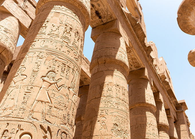 Egypt Karnak Temple Columns