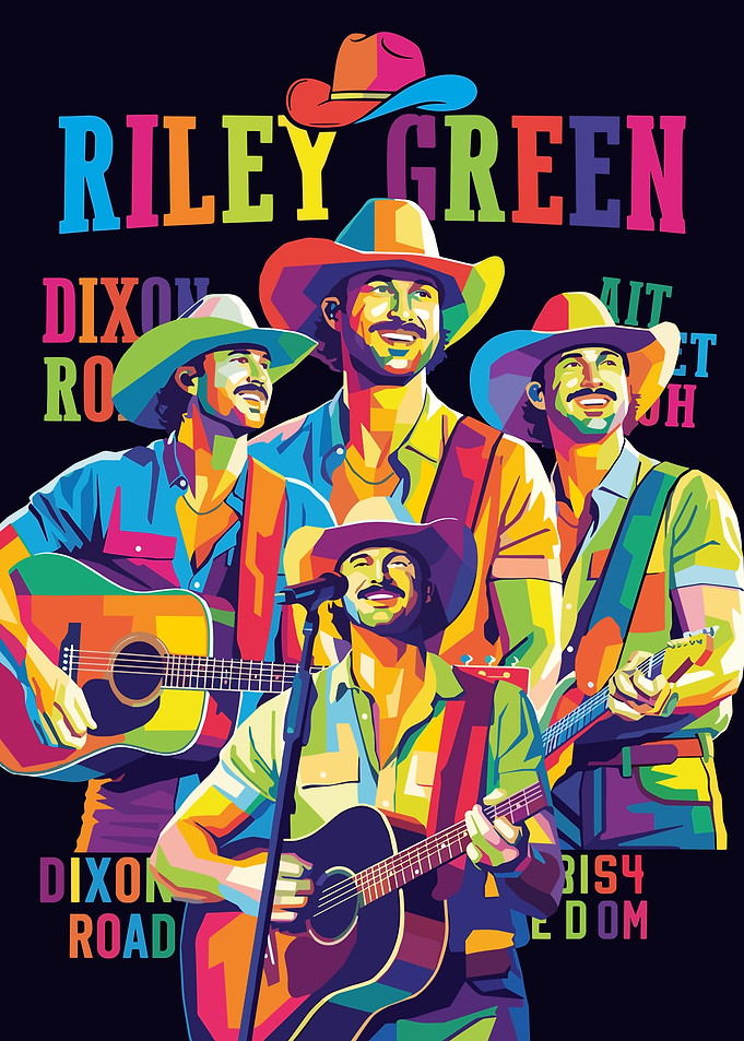 Riley Green Pop Art Poster