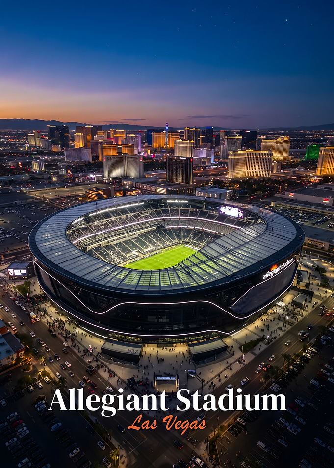 Aerial View of Allegiant Stadium