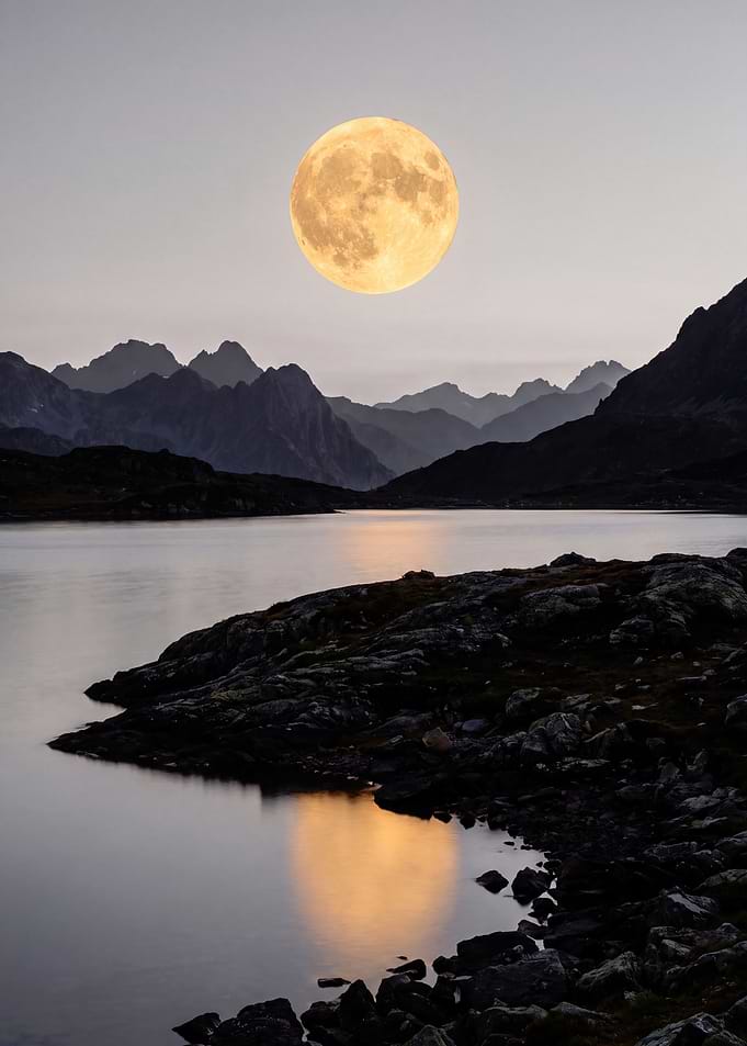 Golden Mountain Landscape