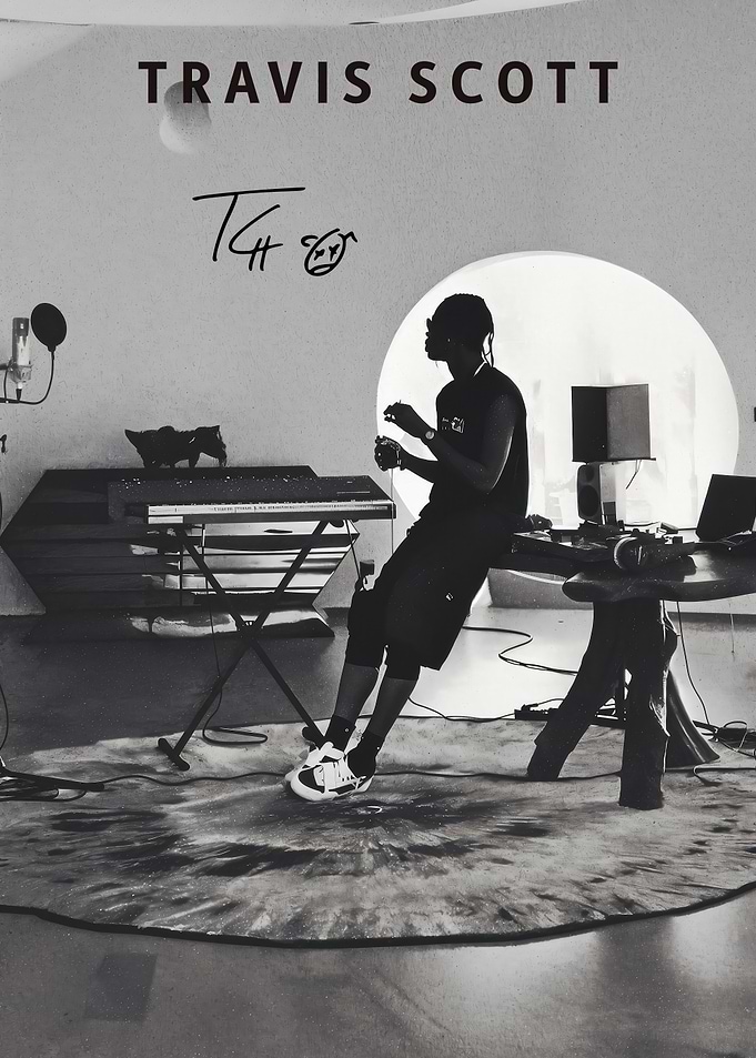 Travis Scott Music Studio Silhouette Poster