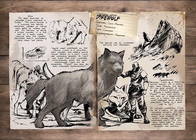 ARK Survival Evolved Direwolf Dossier