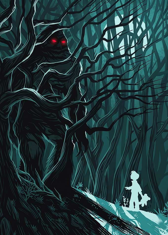 Bigfoot Encounter in Dark Forest