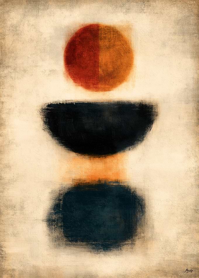 Wabi-Sabi Stone Field No. 02 โ Quiet Equilibrium Abstract Wall Art