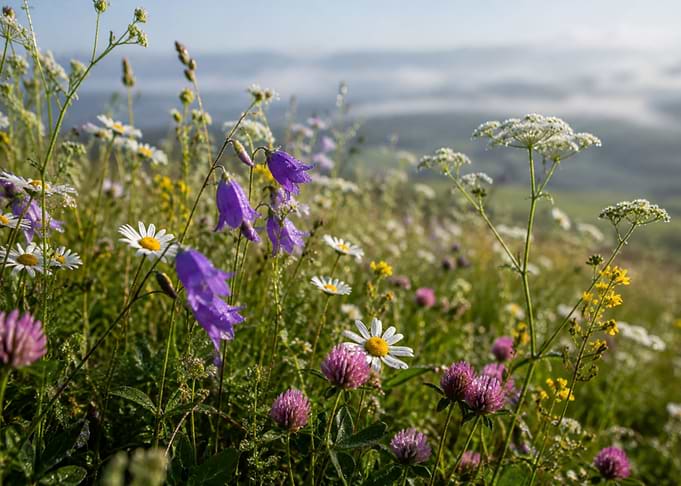 Wildflower Meadow at Sunrise