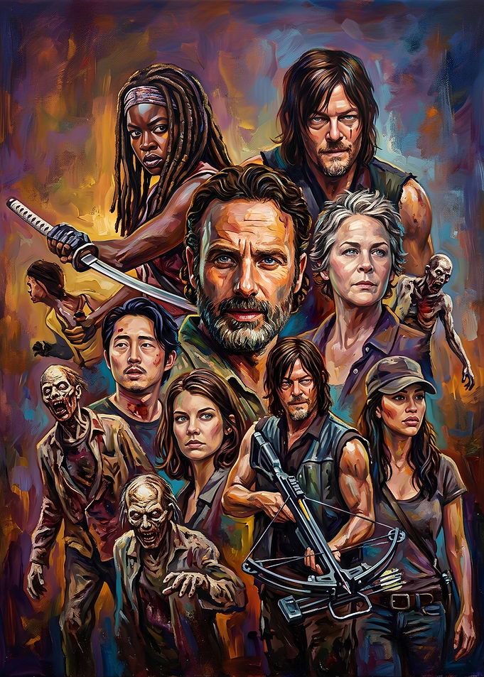 The Walking Dead Ensemble Art Poster