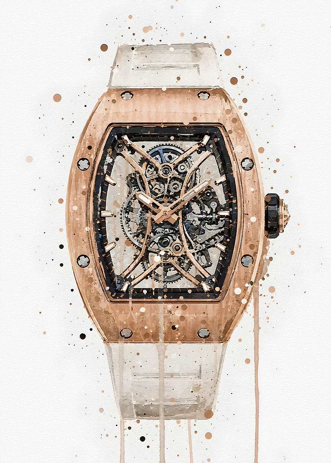 Watercolor Richard Mille Skeleton Watch