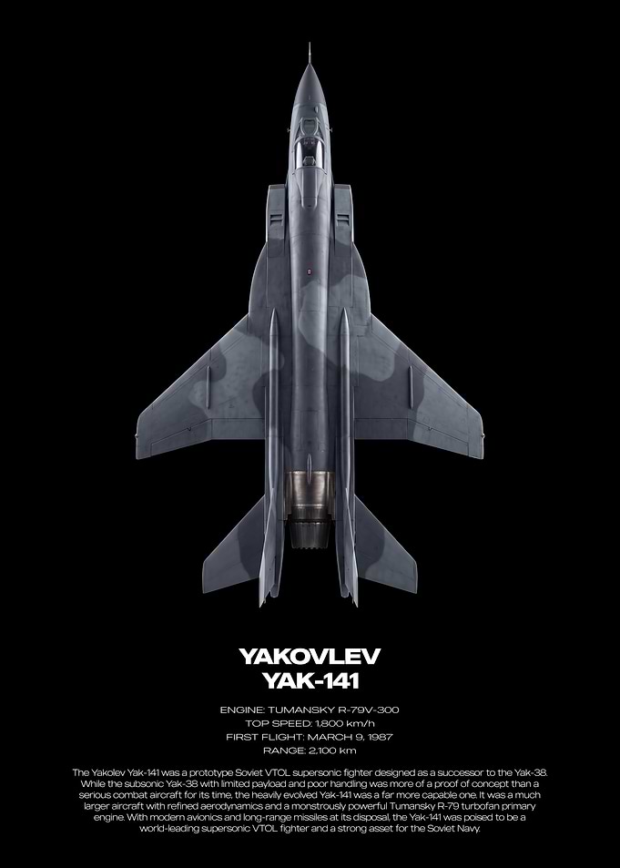 Yakovlev Yak-141 Fighter Poster