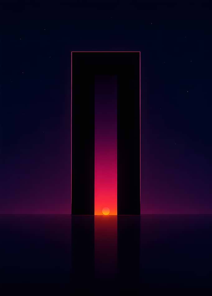 Neon Gateway Corridor