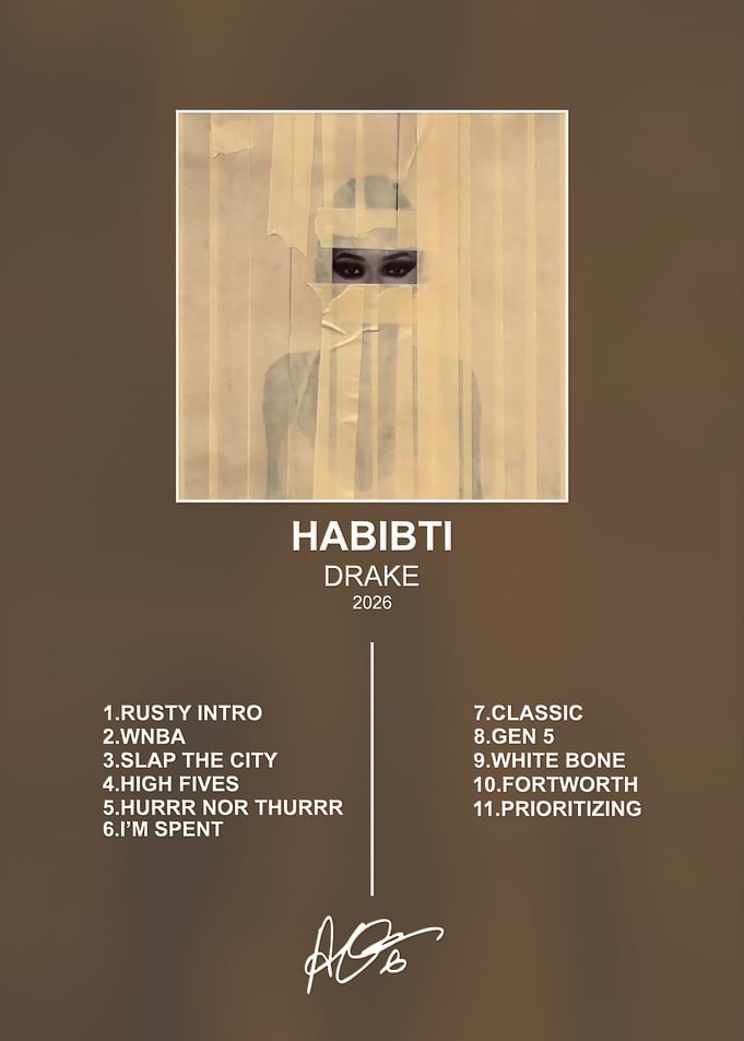 Drake Habibti Album Tracklist Poster