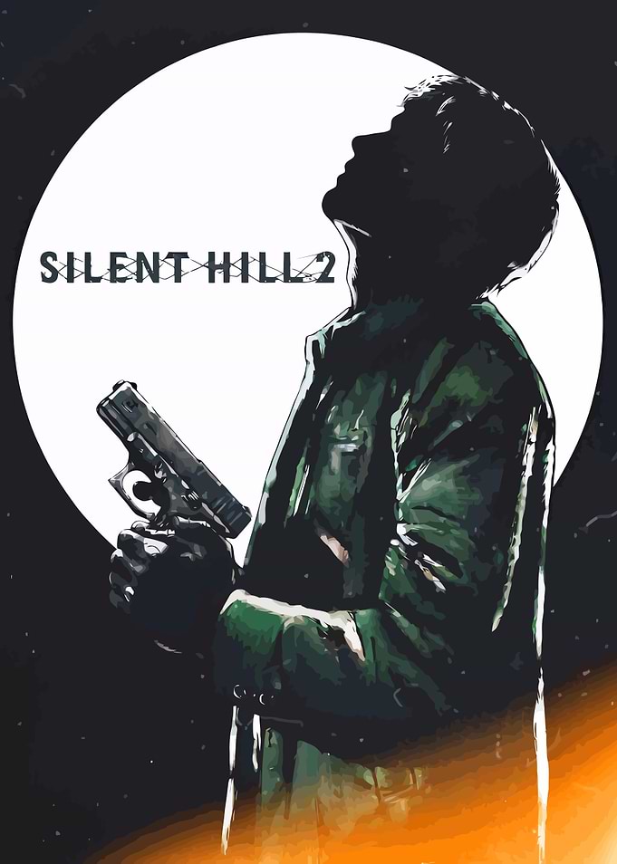 Silent Hill 2 James Sunderland Silhouette Poster