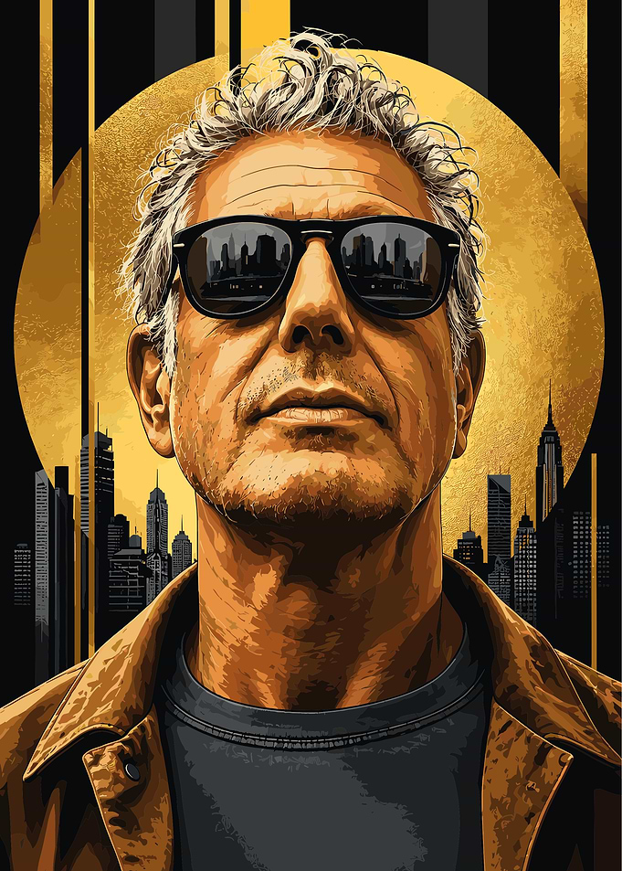 Anthony Bourdain City Portrait
