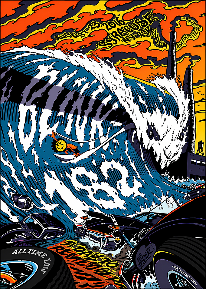 Blink-182 Syracuse Concert Poster 2016