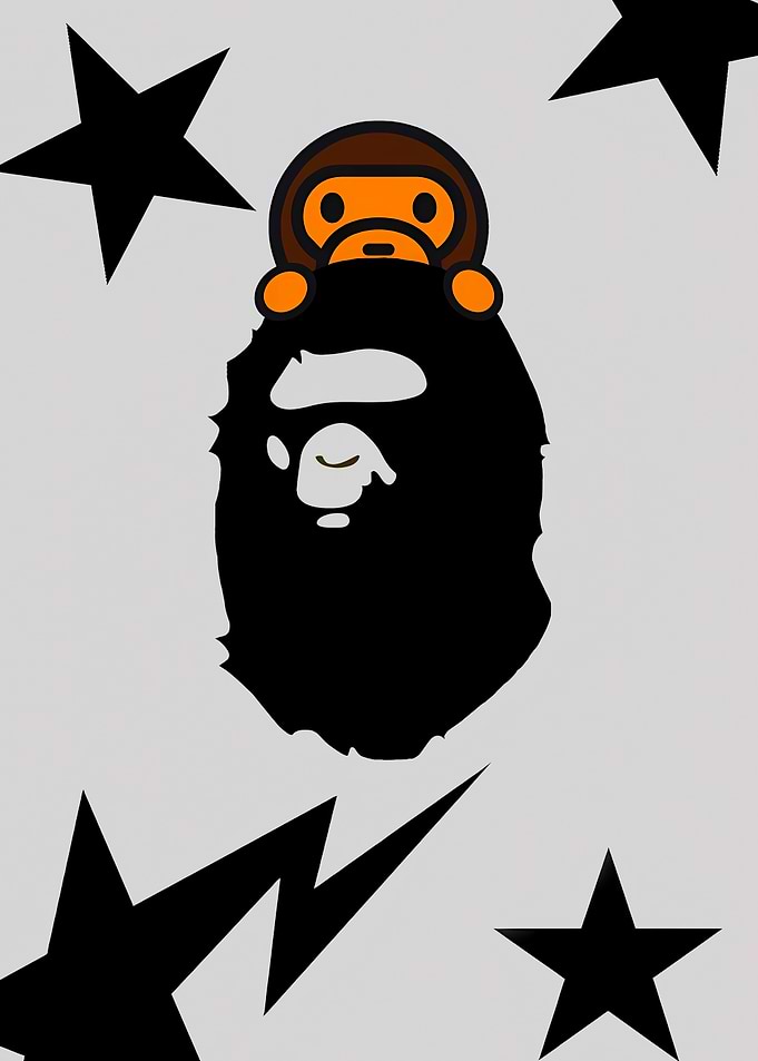 BAPE Baby Milo and Ape Head