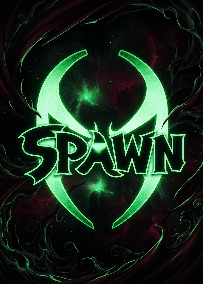 Spawn Comic Logo Glowing Emblem