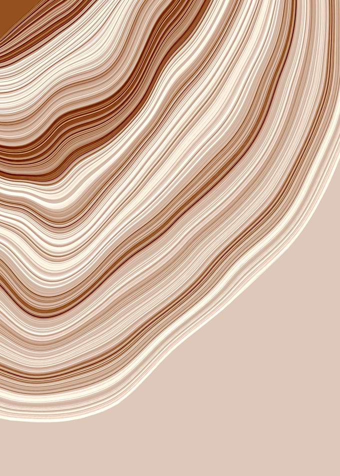 Abstract Brown and Beige Marble Swirl