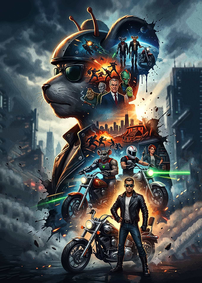Biker Mice from Mars Poster Art