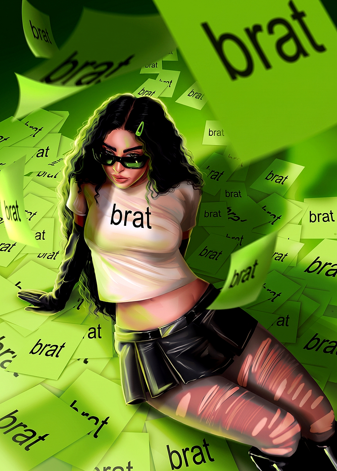 Charli XCX Brat Album Cover Poster