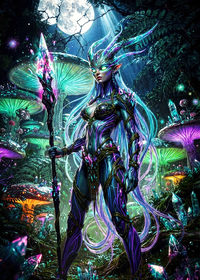 Ethereal Crystal Forest Elf Warrior