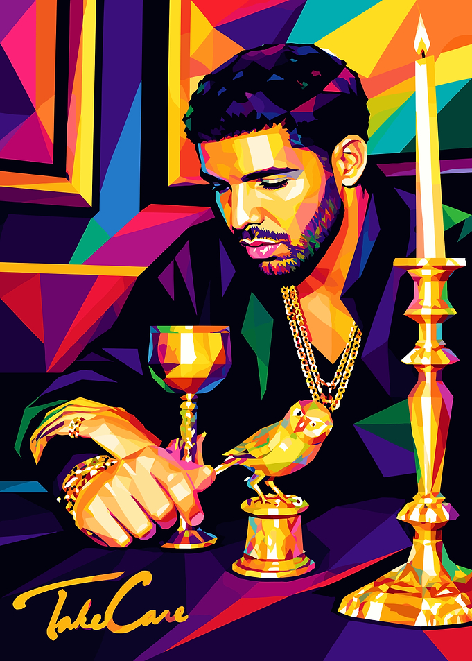 Drake Take Care Pop Art Portrait