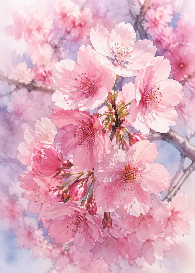 Beautiful Pink Cherry Blossom Flowers