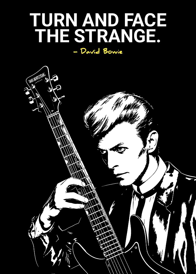 David Bowie Music Quote Poster