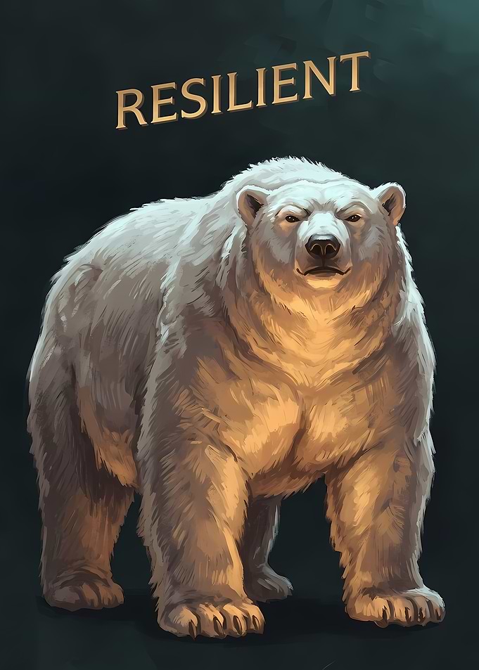 Resilient Polar Bear Motivational Poster