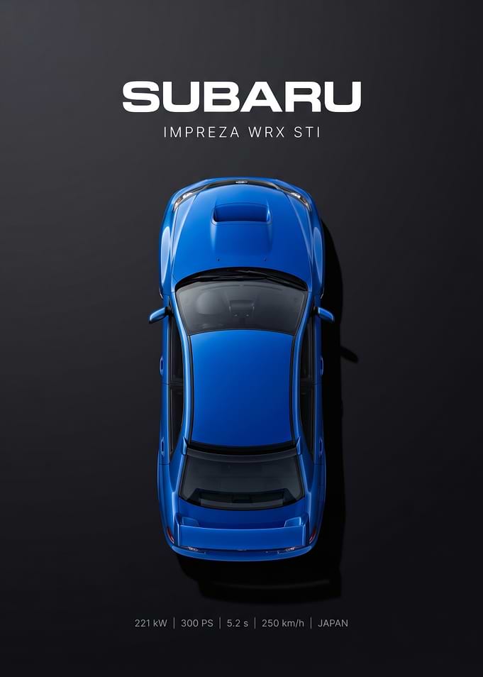 Subaru Impreza WRX STI Top View