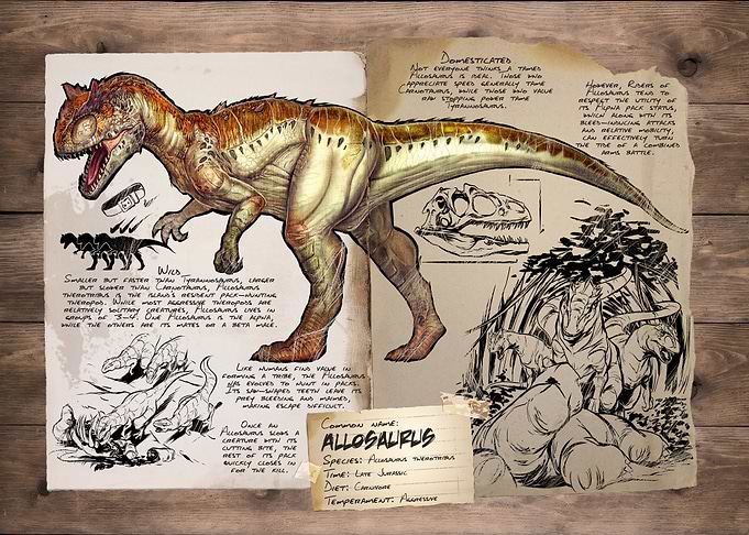 ARK: Survival Evolved Allosaurus Dossier