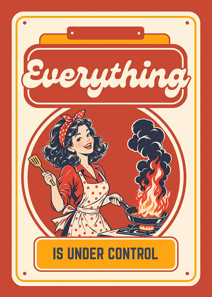Retro Everything Is Under Control Poster