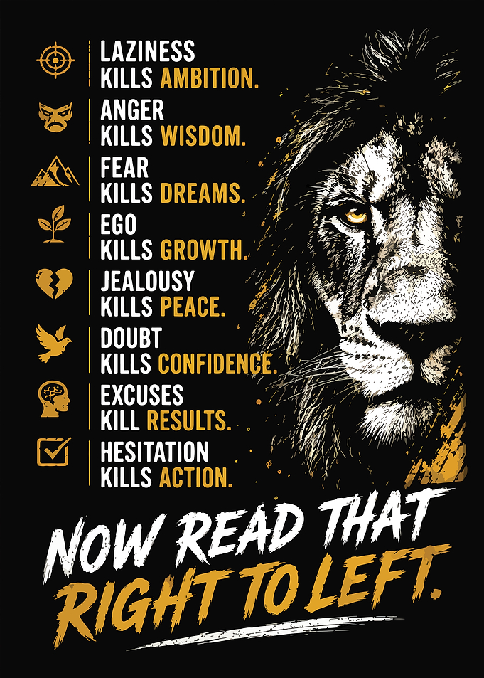 Inspirational Lion Quote Poster
