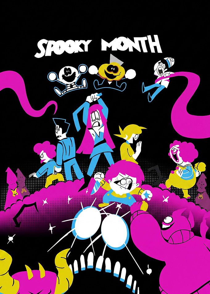 Spooky Month Characters Poster