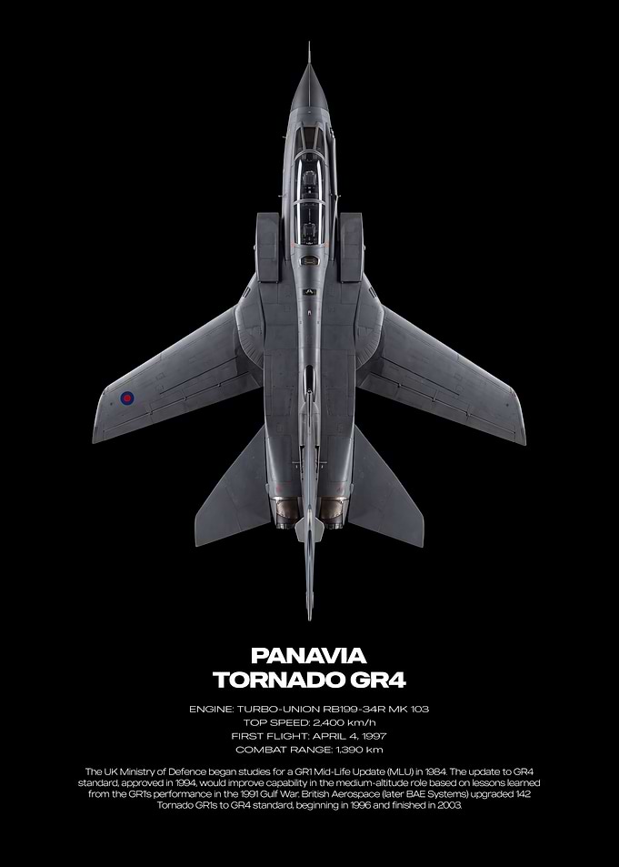 Panavia Tornado GR4 Technical Poster