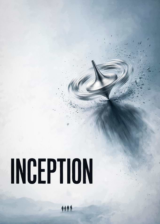 Inception Movie Poster with Spinning Top