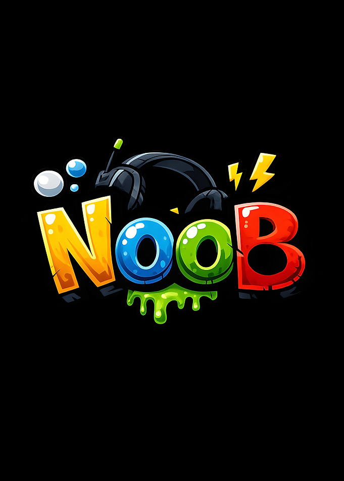 Colorful Gaming Noob Text Design