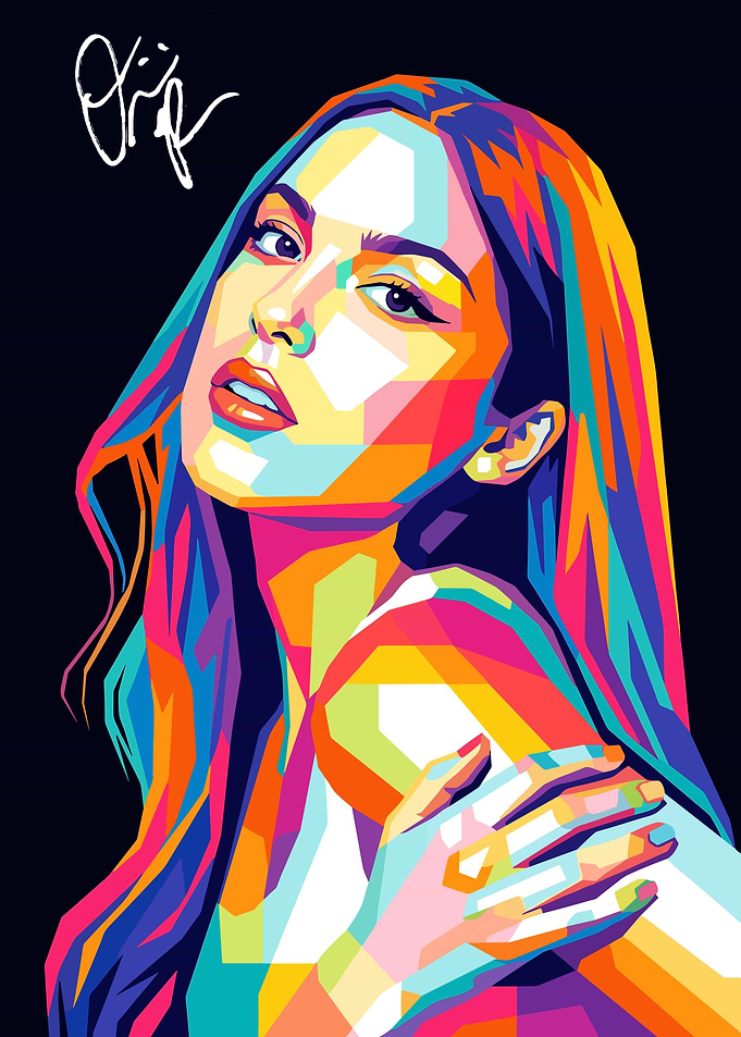 Olivia Rodrigo Pop Art Portrait