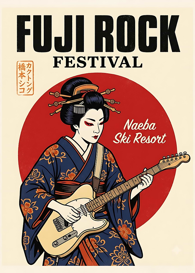 Fuji Rock Festival Geisha Poster
