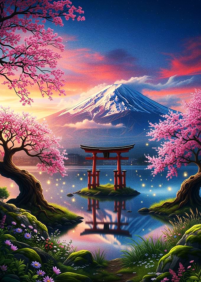 Mount Fuji at Sunset