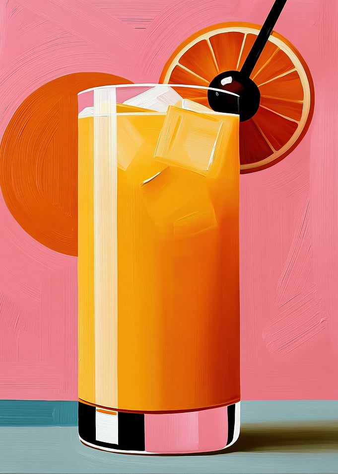Stylized Orange Cocktail